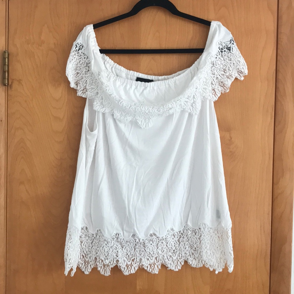Off the shoulder top with lace detail